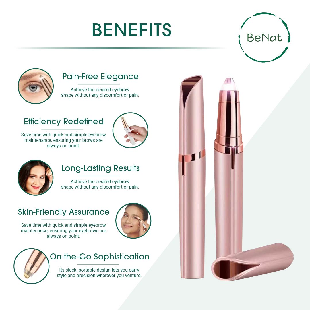 Electric Eyebrow Trimmer – Painless USB Rechargeable