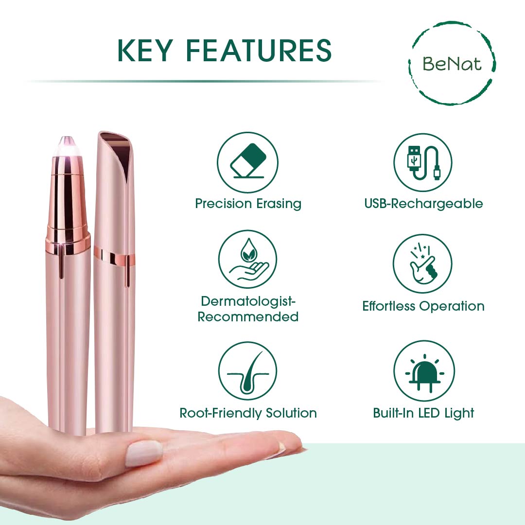 Electric Eyebrow Trimmer – Painless USB Rechargeable