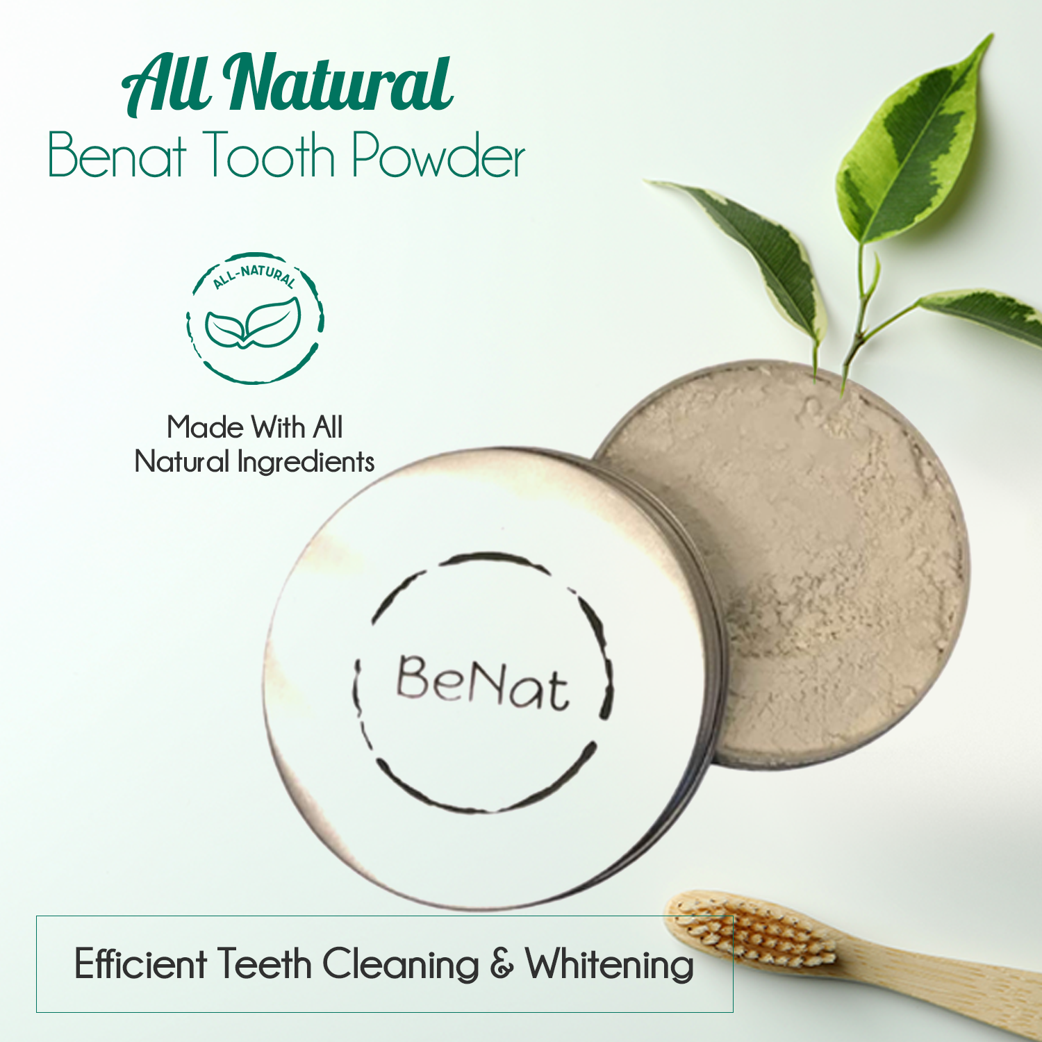 Natural Tooth Powder & Bamboo Toothbrush Set | Eco Oral Care