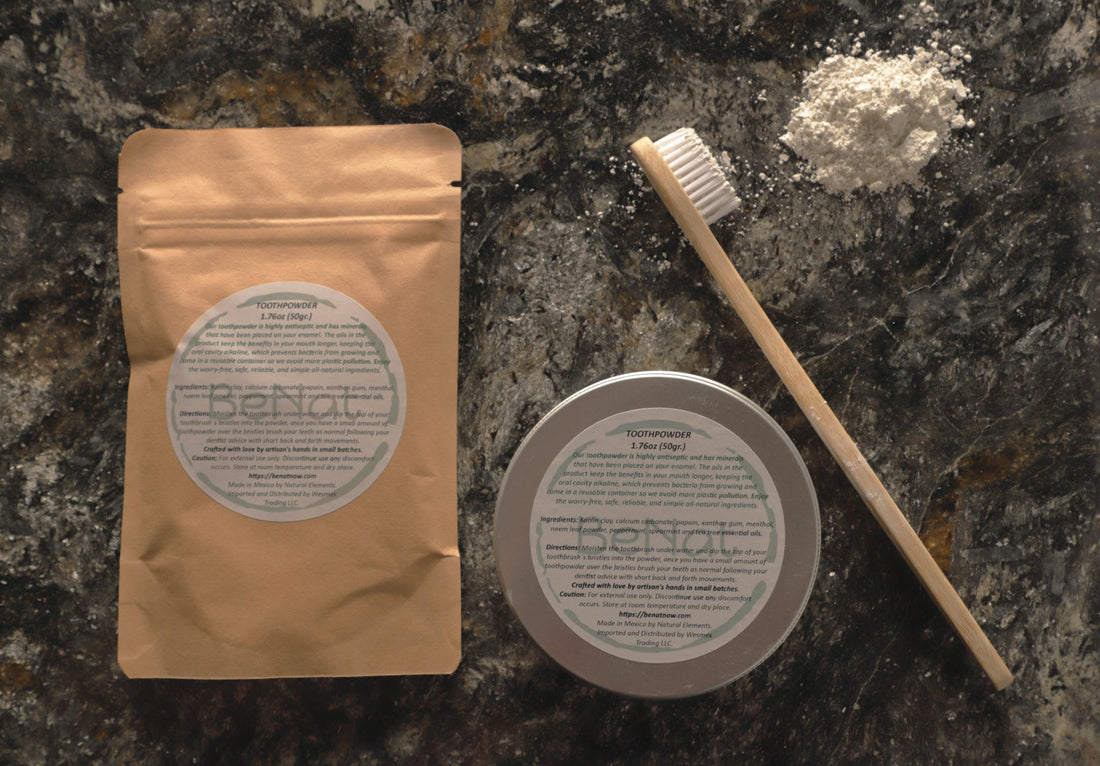 Natural Tooth Powder & Bamboo Toothbrush Set | Eco Oral Care